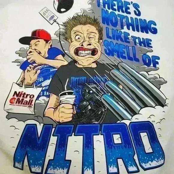 NHRA men's NITRO  white T-shirt size 3X NWT - Picture 7 of 8